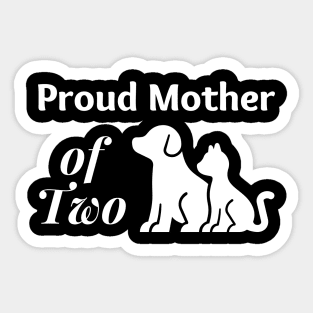 Proud Mother of Two 01a Sticker